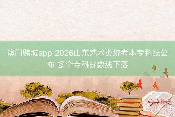 澳门赌城app 2026山东艺术类统考本专科线公布 多个专科分数线下落